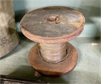 OLD SPOOL WITH THIN COPPER WIRE
