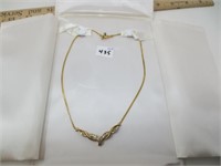 10K necklace w/stone, 8.19 grams