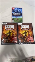 Doom PC Game x 2 + Xeno Blade