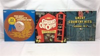 E2) COUNTRY MUSIC 3 VINYL RECORDS, GREAT COUNTRY