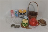 Rocks, Set Of (4)Egg Cooker, Tea Pot, Pinecones