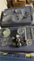 Collection of vintage cut and pressed glass,