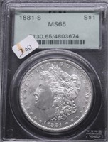 1881 S PCGS MS65 MORGAN DOLLAR