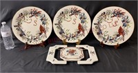 Lenox Winter Greetings Dinner Plates & Trivet