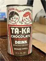 TA-KA CHOCOLATE FLAVORED DRINK CAN WITH PULL TAB