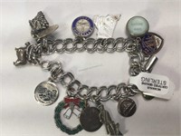 Sterling Silver Charm Bracelet with Sterling