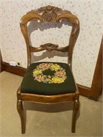 Antique Chair w/Needle Point Seat