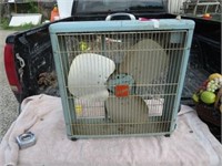 Vintage Zero Metal Box Fan Electric