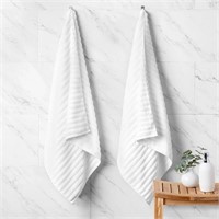 Purely Organic 100% Cotton Bath Towel (White  2)