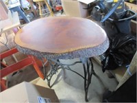 Nice Live edge table with sewing machine base