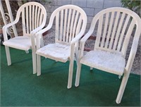 C - LOT OF 3 PATIO CHAIRS