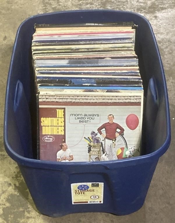 (H) Box of 59 Vinyl Records Including The Smothers