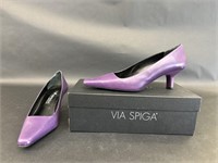 Via Spiga Purple Low Heel Pump Size 7.5
