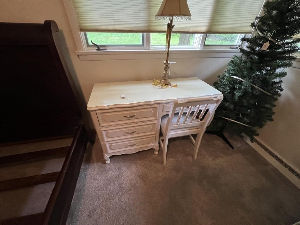 Vintage Desk with Spindled Chair