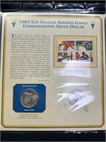 1983 Commemorative Silver Dollar Collector Panel