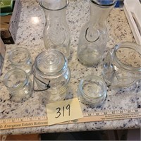 Various Canning type jars and carafes