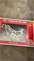 24” lighted sleigh