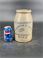 1 GALLON HAMILTON JONES GREENSBORO STONEWARE JAR