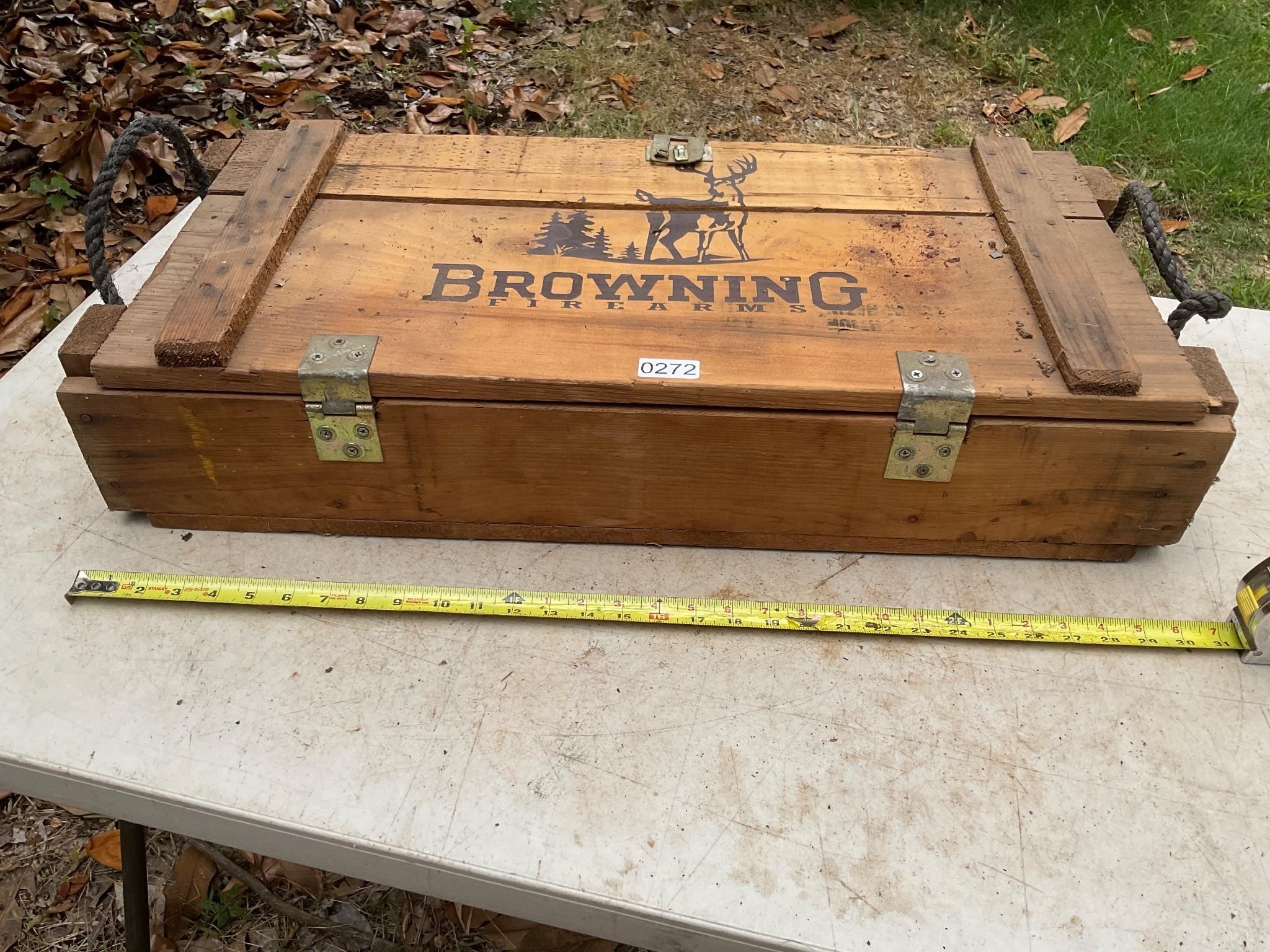 Browning wooden ammo box