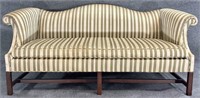 Hickory Chair Striped Chippendale Sofa