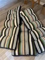 Three lawn cushions, 21" X 48"