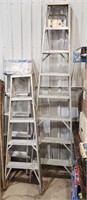 5' & 8' Alum. Step Ladders w Minor Damage