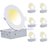 4IN RECESSED LED PANEL LIGHTS WHITE PACK OF 12