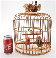 Cage à oiseaux décorative, en bois
