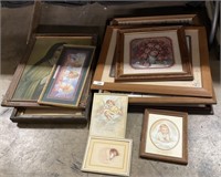 Large Lot Floral, Religious Home Art.