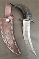 New Custom 13" Hunting Knife. Damascus Blade w/