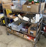 Small Metal Storage Rack on Casters