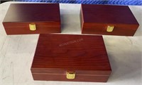 Lot of 3 Humidors 6” x 9” x 3”