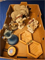 Pewter/Elephant figurine grab box
