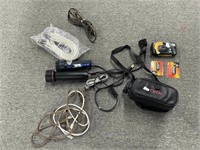 Lot of flashlights, cables