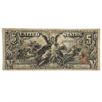 FR. 268 1896 $5 EDUCATIONALSILVER CERTIFICATE VF