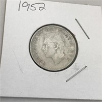 1952 Silver Canadian Quarter