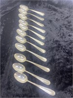 Set of 11 Sterling Spoons ,120 grams