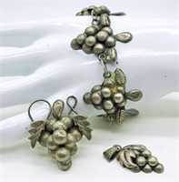 Vintage Sterling Grape Jewelry