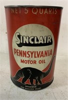 Sinclair Pennsylvania Motor Oil 5 qt. can