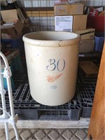 Vintage Red Wing 30 gal Crock - crack at top