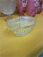 11 inch leaded crystal oval glass bowl