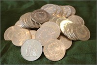 40 Silver French 50 Franc Coins