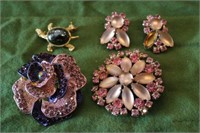 Pin & Earring Set and 2 Pins