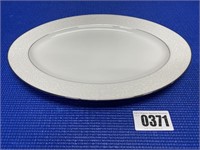 Wincraft Sienna Platter w/Silver Trim 10" x14"