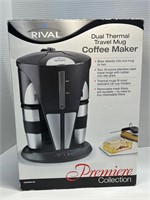 NEW Rival Dual Thermal Travel Mug Coffee Maker