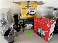 hot plate, juicer, fry daddy, pressure cooker