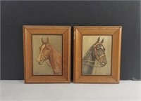 Vintage Horse Lithographs Signed
