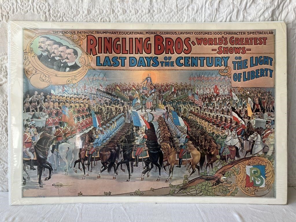 Ringling Brothers Circus Poster 1970’s Sealed SR