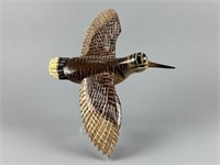 Carl Christiansen Hand Carved Flying Woodcock