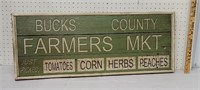Bucks county farmers market sign